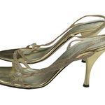 Anne Klein Vintage: ๐ฎ Glittery Stiletto Slingback Sandals ๐ฎ Metallic Gold ๐ฎ Photo 4
