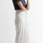 Quince Womens White Organic Stretch Cotton Twill Wide-Leg Crop Pant 29 Photo 1