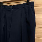 Talbots Vintage  Size Small Navy Blue High Rise Pleated Worsted Wool Dress Pants Photo 2