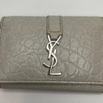 Yves Saint Laurent Leather Key Case w/ Silver tone Hardware Photo 0