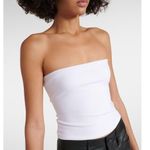 WARDROBE.NYC Opaque Tube Top in White Large New Womens Strapless Bandeau Photo 13