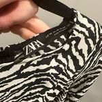 ZARA Long Sleeve Zebra Print Ruched Dress Photo 2