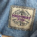 Highway Jeans Blue Denim Jacket with Sherpa Collar size small Photo 4