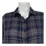 The Hanger E M Women's Long Sleeved Plaid Button Down Top Size Medium Photo 2