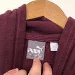 Puma  Asymmetrical Cowl Neck Fleece Sweatshirt Burgundy Maroon Red Logo Medium M Photo 5
