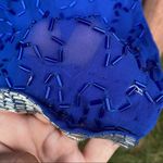 Jovani Vintage Silk Beaded Long Sleeve Gown Photo 7