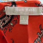 Joan Vass Womens  long sleeve paisley blouse. Size L Photo 2