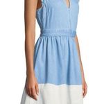 Kate Spade Dip Dye Denim Dress in Broome Street Indigo Size 0 Ruffles Western Photo 6