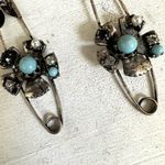 Safety pin flower Earrings Photo 2