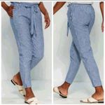 BeachLunchLounge beige checked Linen Pants M Photo 7