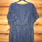 Mac Duggal  67493 Womens Blue VINTAGE FLUTTER SLEEVE EVENING GOWN Dress Photo 11