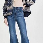 Levi's 70s Inspired High Rise Slim Fit Medium Wash Raw Edge Flare Denim Jeans 28 Photo 0