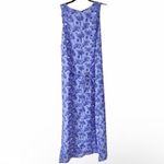 90’s Y2K Floral Flower Blue Purple Maxi Dress Scarf Vintage Photo 4