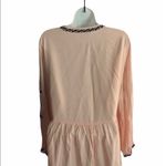 Venus BOHO Peasant Top Blouse Embroidered Size L Peach Lightweight Free Spirit Photo 1