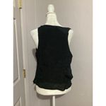 Lulus  Black Sleeveless Cowl Neck Pullover Side Zip Blouse L Photo 3