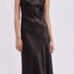 ZARA  WRINKLED SATIN EFFECT DRESS ZW COLLECTION - Large Photo 0