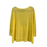 Ralph Lauren Lauren  Womens Yellow Linen Tunic Top Size Large Long Sleeve Bright Photo 2