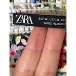 ZARA  Shirt Women Medium Multicolor Floral Puff Sleeve Crop‎ Top Boho Cottagecore Photo 6