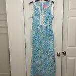 Lilly Pulitzer EUC LILY PULITZER GUILIANA MAXI DRESS WO SIZE 10 BELTED POCKETS JUNGLE ANIMALS Photo 9