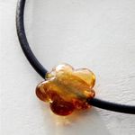 Free People NWT  Under the Sea Collar Brown Flower Cord Necklace Photo 2