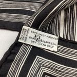 Vintage Baar & Beards Inc. Silk Scarf Black, White & Tan Photo 2