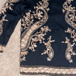 Soft Surroundings  Vintage 100% Wool Floral Embroidered Jacket Cardigan‎ Black XS Photo 4