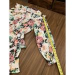 For Love & Lemons  Bailey Floral Asymmetrical long sleeve ruffle mini Dress S Photo 6