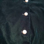 ZARA  Emerald Green Velvet Pearl Button Blazer Photo 4