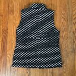Michael Michael Kors Black & White Polka‎ Dot Puffer Vest Size Small Photo 1