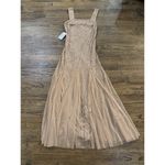 Pissarro Nights Beaded Gown with Long Sleeve No Jacket Size 2 Cocktail Formal Tan Photo 2
