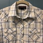 Ariat Women’s Western Snap Button Up Western Shirt Size L Plaid Yellow Blue Photo 1