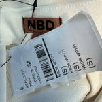 NBD Granada Pants White Size SMALL Flat Trouser Stretch Split Cuff Wide Leg NEW Photo 8