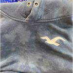 Y2K Hollister Blue Tie Dye Logo Hoodie Sweatshirt Women's Small Pullover Comfy Photo 2