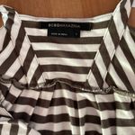 BCBGMAXAZRIA  sleeveless striped babydoll pleated tank Photo 4