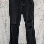 AGOLDE  Lana Mid Rise Vintage Straight in Disorder Washed Black Distressed Jeans Photo 2