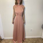 H&M Conscious Satin Maxi Backless Dress Rose Pink Formal Gown Size 8 Photo 2