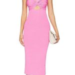 SNDYS Maia Dress in Pink Medium New Womens Strapless Knit Midi Photo 0