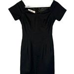 ZARA Black Short Sleeve Pleated Formal Fitted Simple Midi Dress Women Sz S Photo 0