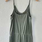 Sundry  Spaghetti Strap Jumpsuit Olive Green Jogger Cuffs Anthropologie Casual XS Photo 4