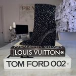 Alexandre Birman New  Myra Black Velvet Wedge Bootie Boot Womens 37 Witchy Gothic Photo 7