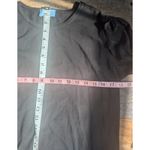 CeCe  Mixed Media Sweater M Black Sheer Floral Sleeve Cotton Knit Top Photo 5