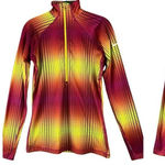 Nike ‎ Womens Medium Pro Dri Fit Hyperwarm Ombre Running Athletic Artsy Pullover Photo 0