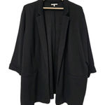 Maurice's  Plus Black Suit Jacket Size 4X Open Front Stretchy Coat Business NWOT Photo 0