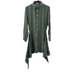 ZARA  The Zoe Dress Green Striped‎ Tie Front Mini Button Down Shirt Dress Size XS Photo 2