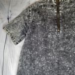 Boohoo  Gray Acid Wash Denim Dress With Distressed Hems Photo 10