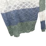 Altard State Striped Knit Sweater Women's Size S Yellow Green Blue V Neck Photo 2