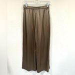 H&M Silk Blend Wide Leg Trousers Green Olive Gold Sz 4 NWT Photo 1