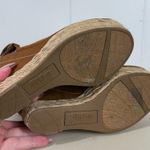 Brash  Brown Suede Slingback Rockabilly Pin Up Style Espadrille Wedge Sandals 7 Photo 5