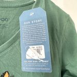 Life is Good NWT Spruce Green Christmas Cat Jolly Enough V Neck Longsleeve Small Photo 4