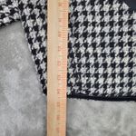 ZARA Black White Houndstooth Long Sleeve Cropped Shirt size Small Photo 4